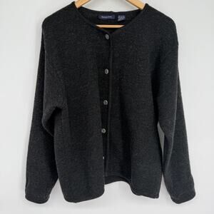 Eagle’s Eye Cardigan Women’s XL Wool Metal Buttons Heritage Classic GrandmaCore